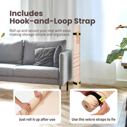 Large Yoga Mat (6'x4') – 1/4" & 1/2" Thick Exercise Mats for Home Workout, Extra Wide Workout Mats for Home Gym, Yoga, Pilates, Stretching, Floor & More