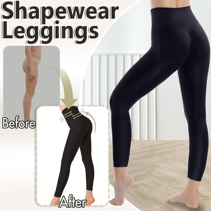 +MD Shapewear for Women Tummy Control Seamless High Waisted Light Compression Footless Tights Leggings