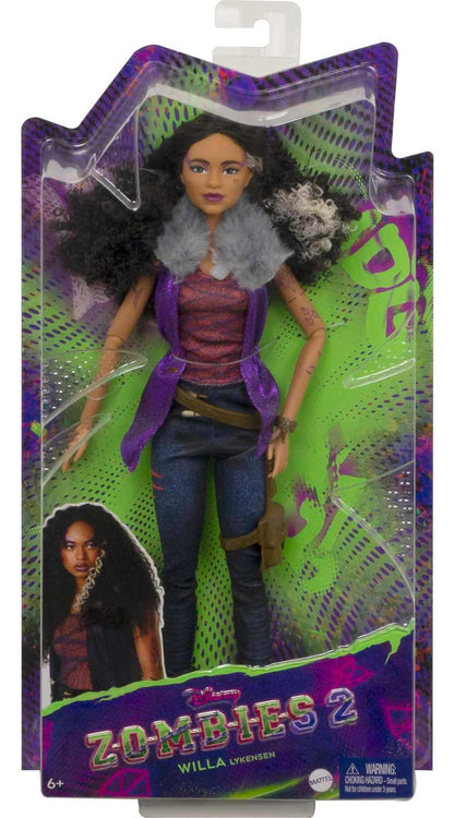 Mattel Disney Zombies 2 Toys, Willa Lykensen Werewolf Fashion Doll Wearing Rocker Outfit & Accessories, 11 Bendable “Joints”