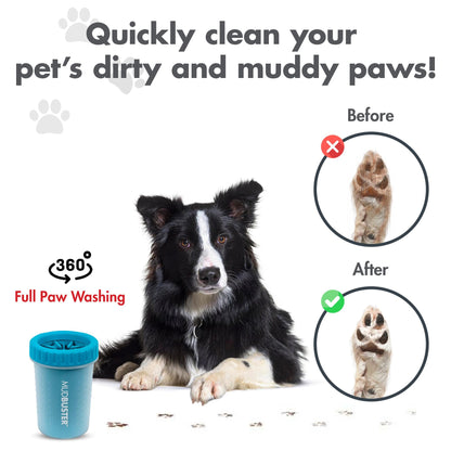 Dexas MudBuster Portable Dog Paw Cleaner, Medium, Blue - Premium Quality Pet Supplies and Accessories