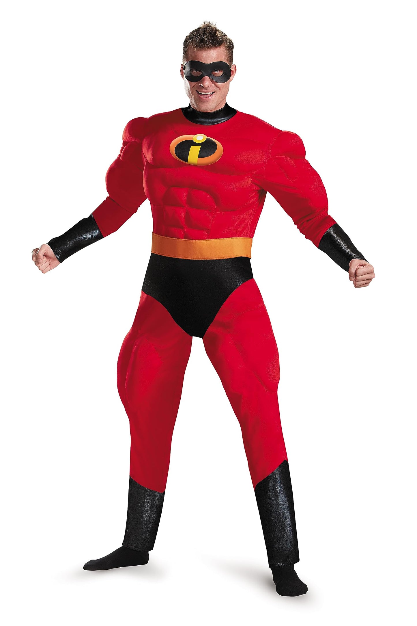 Disguise mens Unisex - Deluxe Muscle Mr Incredible Adult Sized Costumes, Red, XL 42-46 US