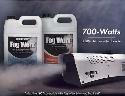 FogWorx Fog Juice - 1 Gallon of Organic Fog Fluid (128 oz) - Medium Density, High Output, Long Lasting Fog Machine Fluid for 400 Watt to 1500 Watt Machines