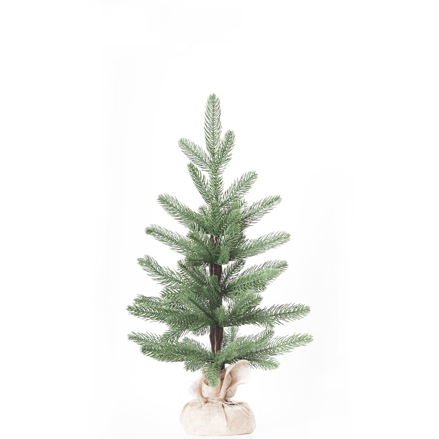 Tabletop Christmas Tree Artificial 24IN Realistic Mini PE Xmas Tree for Table Desk Home Christmas Decorations 2FT