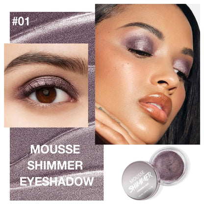 FeiCuiYun Cream Glitter Dark Purple Shimmer Metallic Eyeshadow Palette Makeup, Natural Single Mini Instant Holographic Eyeshadow For Women, Sombras Crema Para Ojos, Talc, Paraben & Cruelty Free