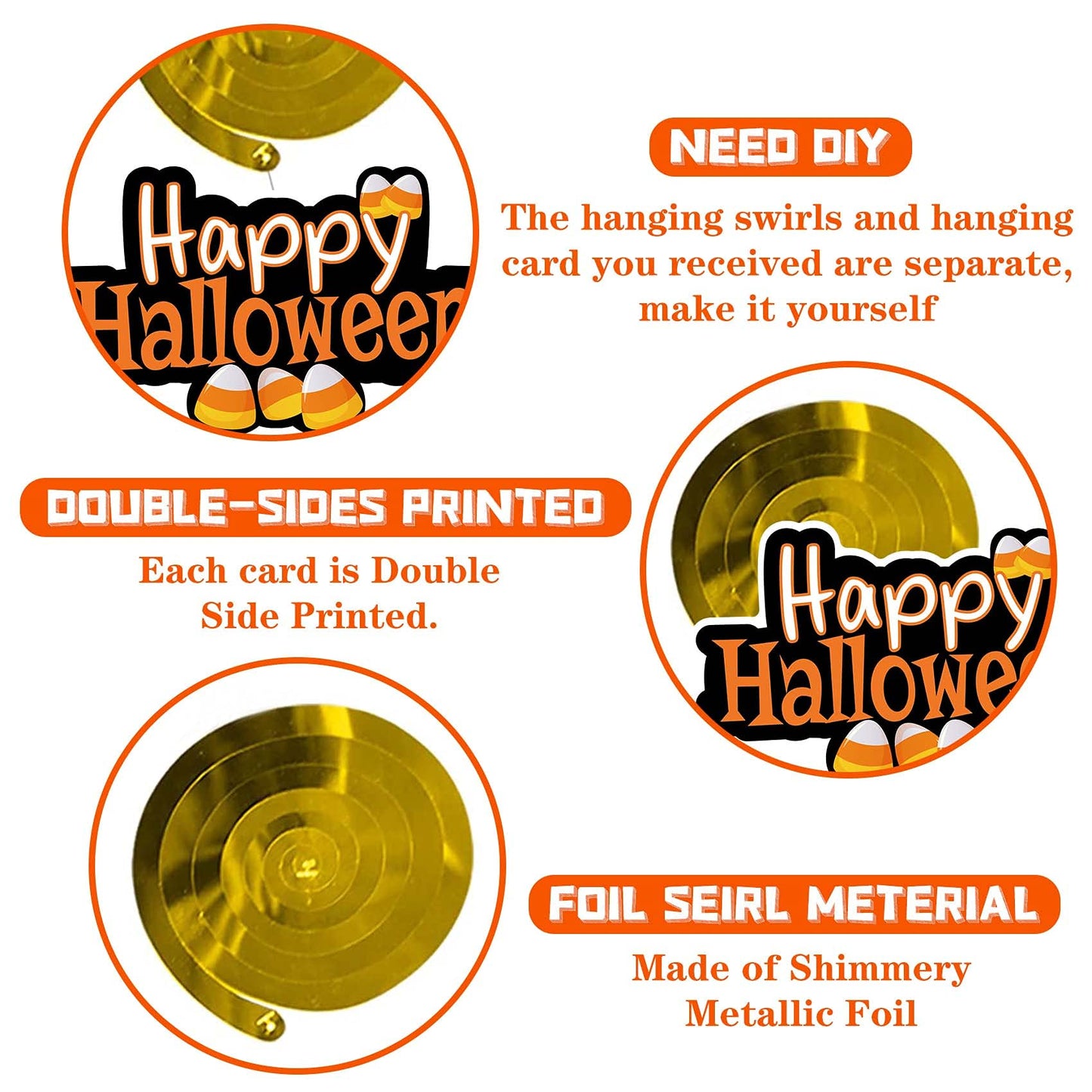 Halloween Hanging Decorations 68PCS Halloween Decorations for Classroom Hanging Ghost Pumpkin Ceiling Decor Indoor