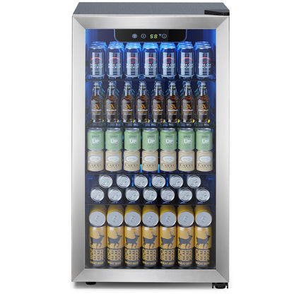 Electactic Mini Fridge 130 Can Beverage Refrigerator Cooler, 3.2 Cu.Ft Drink Fridge forSoda Wine Beer, Digital Temperature Control Cooler for Home, Dorm, Bar