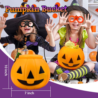 15 Count Halloween Bath Bombs with Pumpkin Bucket, Halloween Spooky Bath Bombs for Kids, Adorable Hallowen Trick o Treat Party Favors for Kids