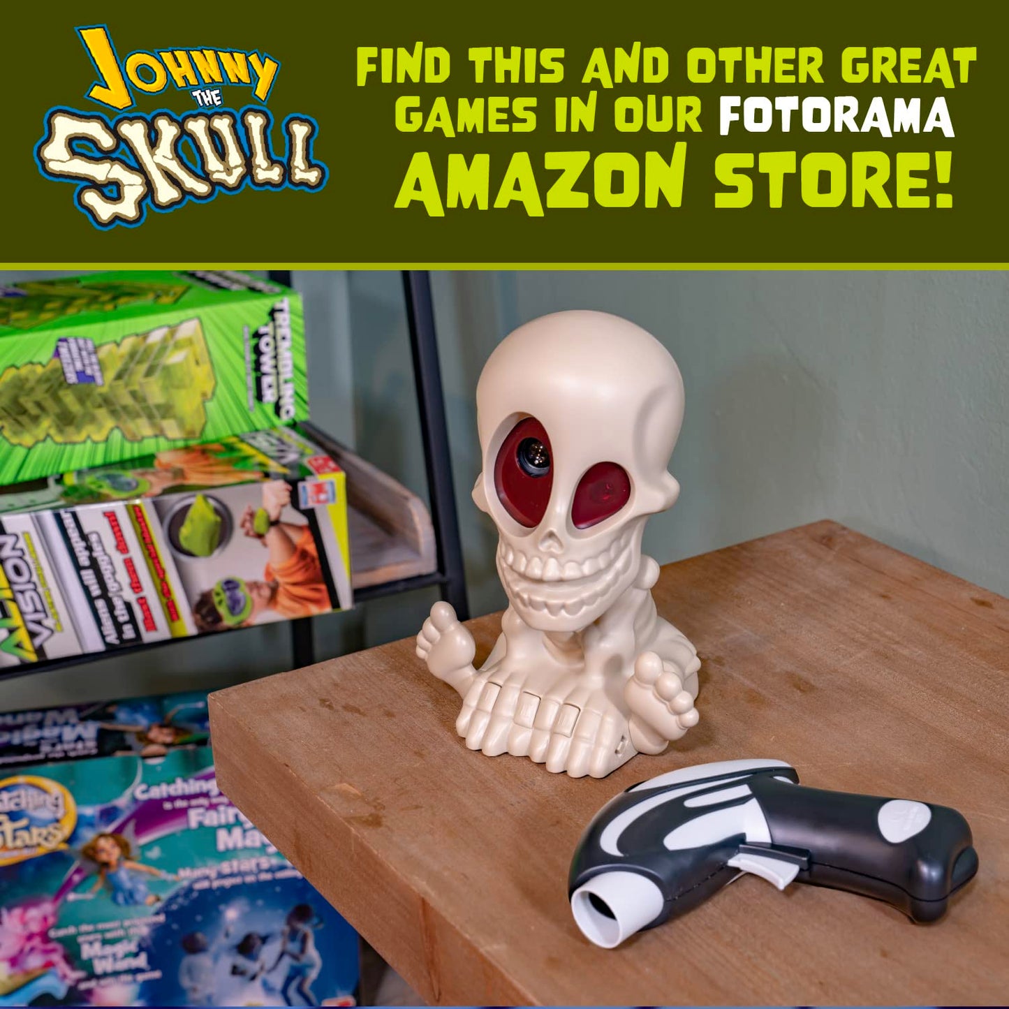 Fotorama Johnny The Skull, Blast The Ghosts for Fun and Adventure, for Kids and Family Indoor Game Play