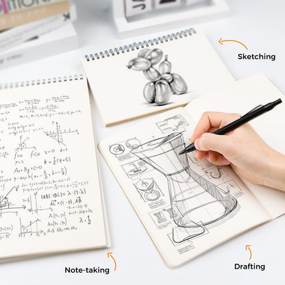 Four Candies 4PCS Metal Mechanical Pencils Set with Case, 0.5mm & 0.7 mm Artist Pencil with 8 Tubes (480PCS) HB Lead Refills, 3 Erasers,9 Eraser Refills For Writing Drafting, Drawing, Black&Silver