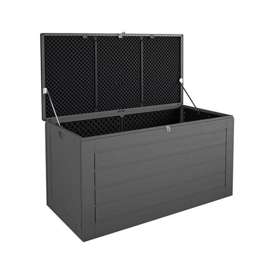 Cosco Outdoor Living 88180BGY1E Cosco Outdoor Patio Storage, Extra Large, 180 Gallons, Charcoal Deck Box, Black/Gray