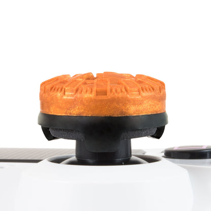 KontrolFreek Atomic for PlayStation 4 (PS4) and PlayStation 5 (PS5) Controller | Performance Thumbsticks | 2 Mid-Rise Convex | Orange