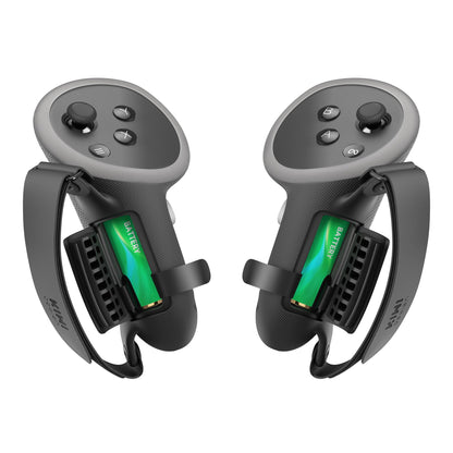 KIWI design Upgraded Comfort Controller Grips Compatible with Oculus/Meta Quest 3/3S Accessories, Hand Straps with Battery Opening