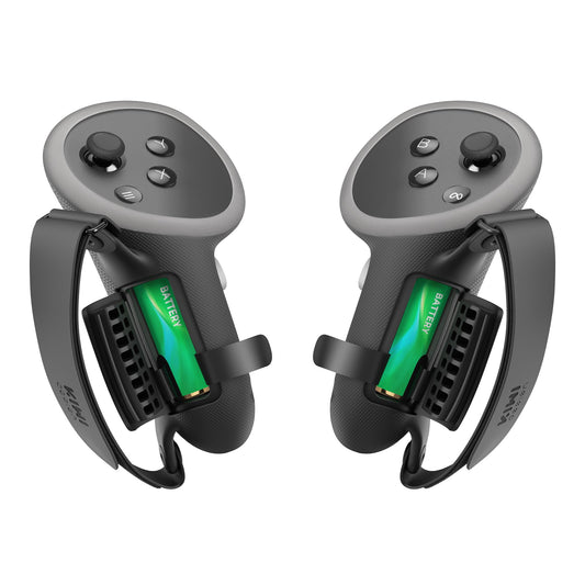 KIWI design Upgraded Comfort Controller Grips Compatible with Oculus/Meta Quest 3/3S Accessories, Hand Straps with Battery Opening