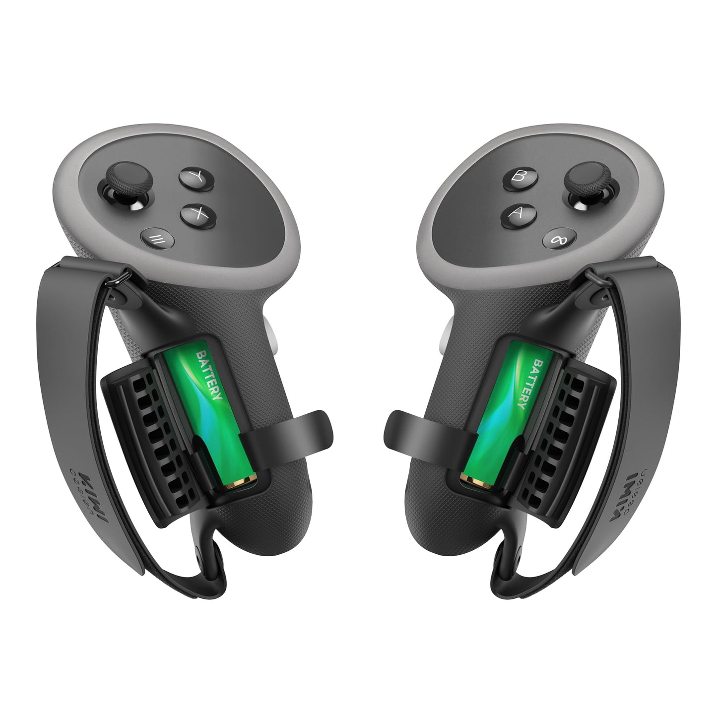 KIWI design Upgraded Comfort Controller Grips Compatible with Oculus/Meta Quest 3/3S Accessories, Hand Straps with Battery Opening