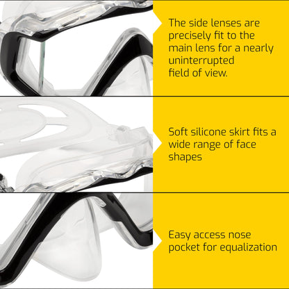 Cressi Pano 3, Black/Yellow