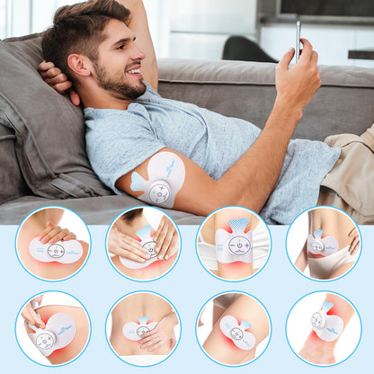 EASY@HOME Adhesive Electrode Pads: 4-Pack, 6.5" x 3", Reusable - Upgraded Conductive Area ETP015B