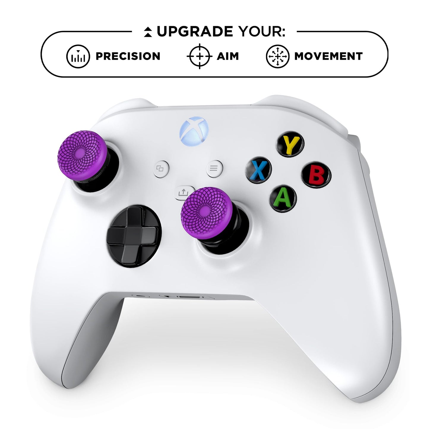 KontrolFreek FPS Freek Frenzy for Xbox One and Xbox Series X Controller | Performance Thumbsticks | 1 High-Rise, 1 Mid-Rise | Purple/Black