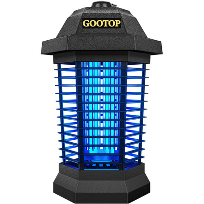 GOOTOP Bug Zapper Outdoor, Mosquito Zapper, Electric Fly Zapper, Mosquito Killer, Fly Traps, 3 Prong Plug, Flying Insects Zapper Indoor Outdoor 90-130V, 4200V, ABS Plastic Outer (Black)