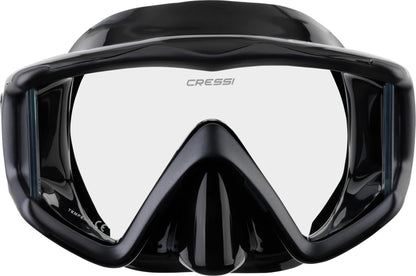 Cressi Liberty Triside Spe Diving Mask, Black/Black/Black