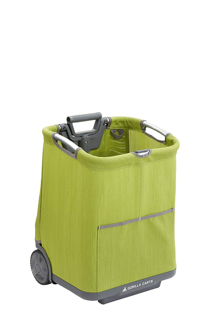Gorilla Carts GCSS-11G-COM Collapsible Soft-Sided Folding Garden Cart, 150-Pound Capacity, Green