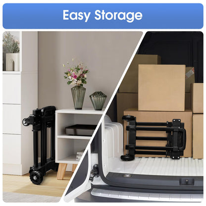 KEDSUM Folding Hand Truck, 290 lbs, 4 Wheels Solid Construction Heavy Duty Utility Cart, Portable Fold Up Dolly, Compact and Lightweight for Luggage, Personal, Travel, Moving and Office Use