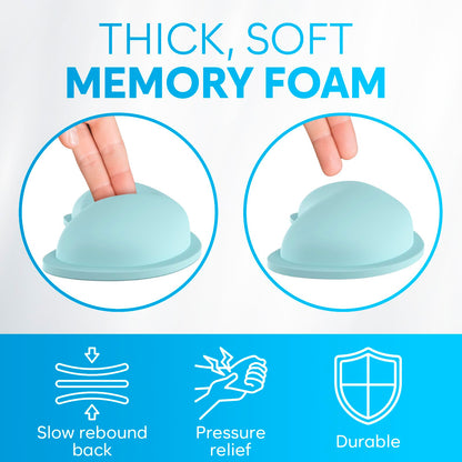 KLIM Mouse & Keyboard Wrist Rest Set - Silky Gel Memory Foam - Ergonomic Wrist Rest for Computer Keyboard, Wrist Pad for Keyboard + Wrist Rest for Mouse Gaming and Office - Pain Relief - Light Blue