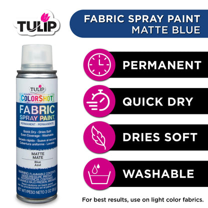 Tulip ColorShot Instant Spray Fabric Color 3oz. Blue
