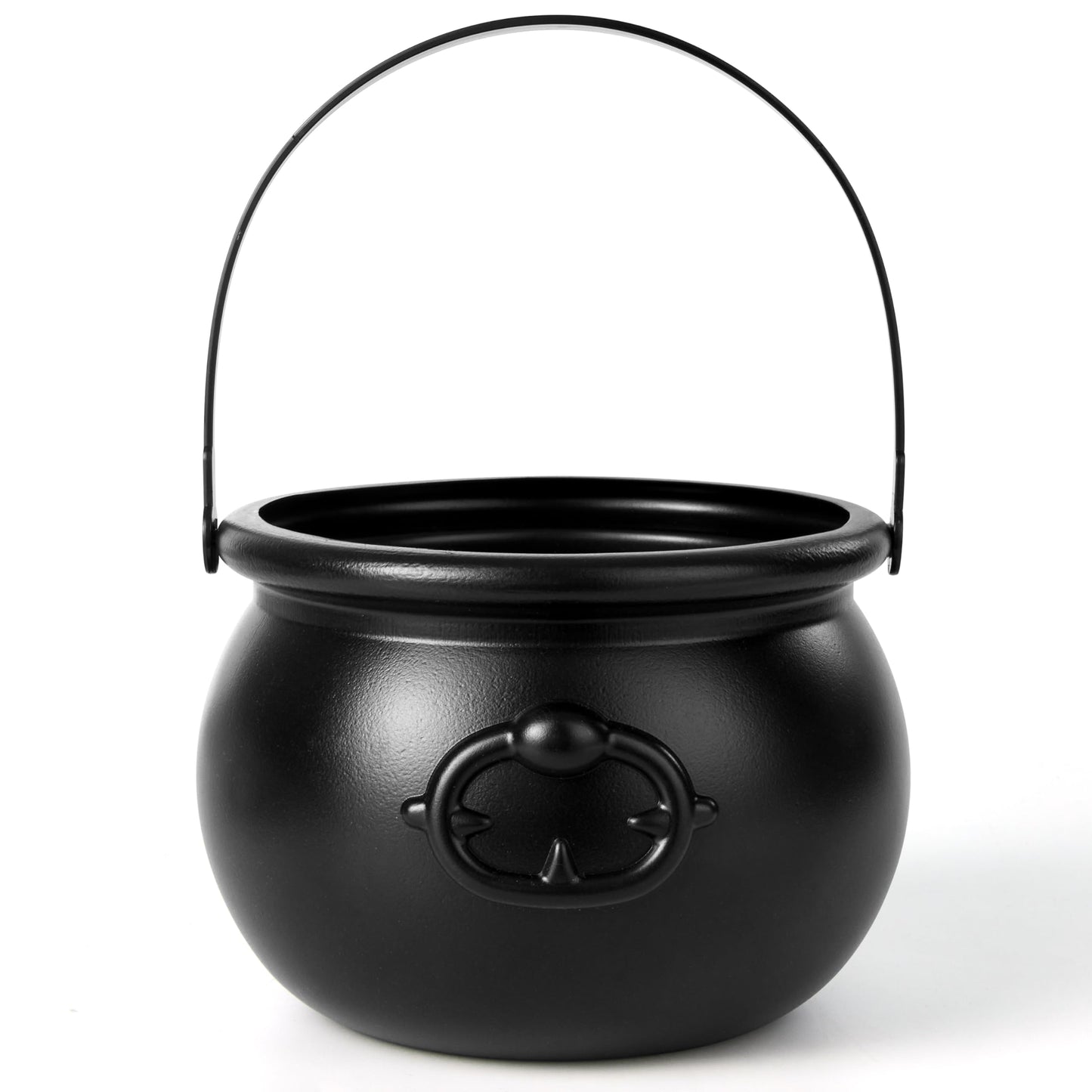 JOYIN Halloween Large Black Cauldron 7.5'', Halloween Witch Cauldron Pot, Candy Kettle, Pot and Bucket, Candy Cauldrons Holder for St. Patricks Party Favor Supply Witch Decoration, Kids Trick or Treat