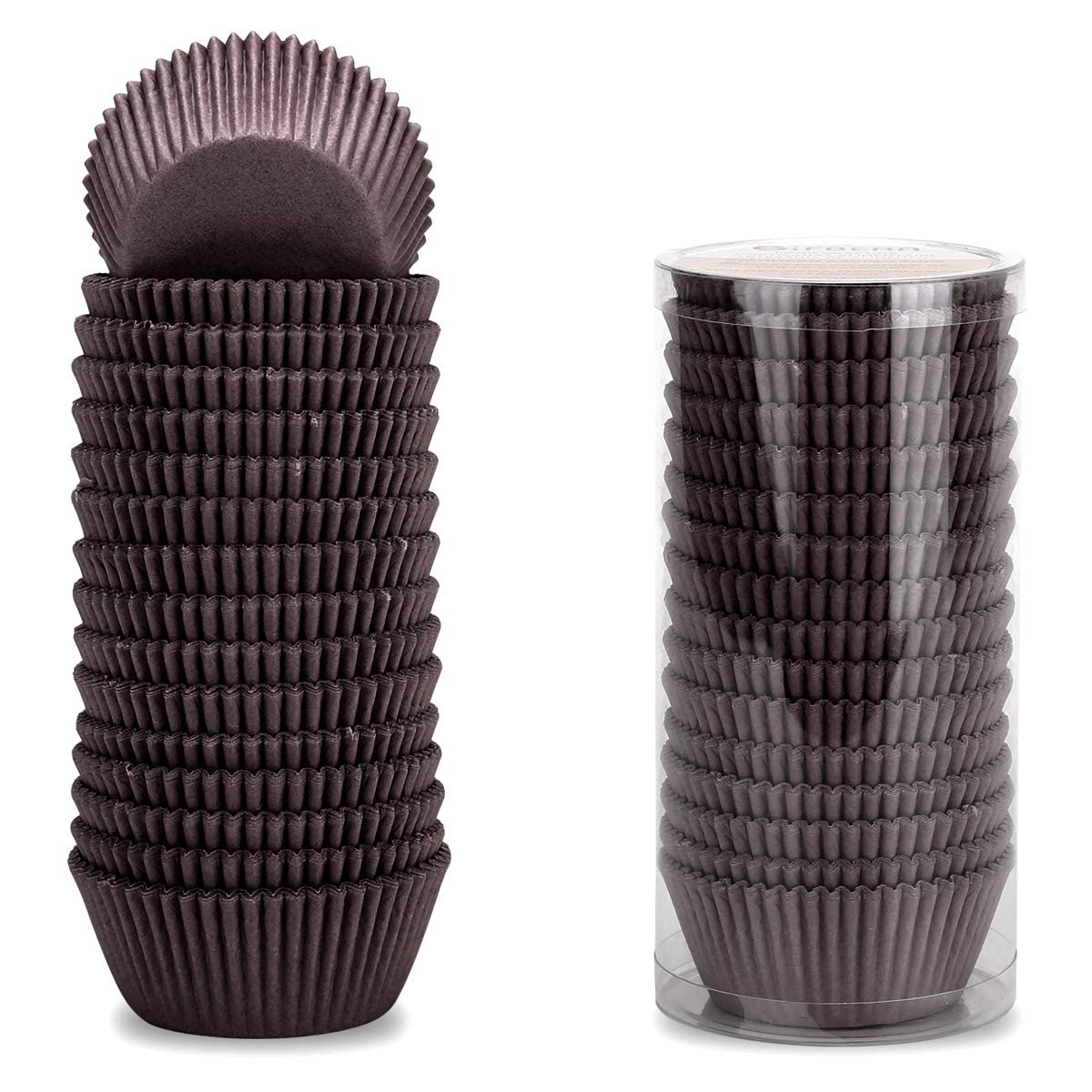 Gifbera 400-Count Brown Standard Cupcake Liners Swedish Paper Coffee Baking Cups for Halloween Christmas, Coffee Color