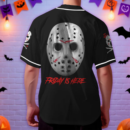 fat mummy Jason Horror Baseball Jerseys Shirt Scary Movie Halloween Shirt Gifts for Movie Lover (L) Black-White…
