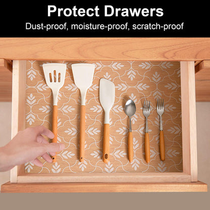 Cooyes Shelf Drawer and Cabinet Liner, Washable Oil-Proof Shelf Liners for Kitchen Cabinets, Shelves, Refrigerator, Non-Adhesive Drawers Mats(Transparent, 11.8 x 118 Inch)