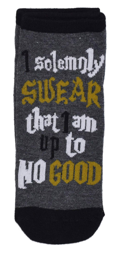 Harry Potter Glasses Deathly Hallows Mischief Managed 5 Pack Ankle Socks Black