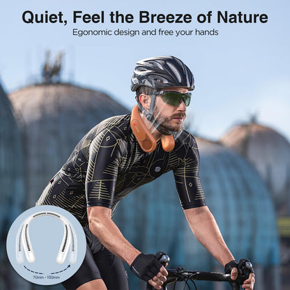 Hotsales Neck Fan, Hands Free Bladeless Neck Fans Portable Rechargeable, 6000 mAh Battery Operated Wearable Personal Fan, Cooling Neck Fan, 3 Speeds, USB Fan Gifts for Men, Women, Travel, Outdoor
