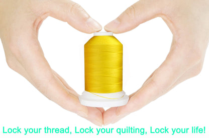 New brothread - 18 Options - Multi-Purpose 100% Mercerized Cotton Threads 50S/3 600M(660Y) Each Spool for Quilting, Serger, Sewing and Embroidery - 24 Basic Colors