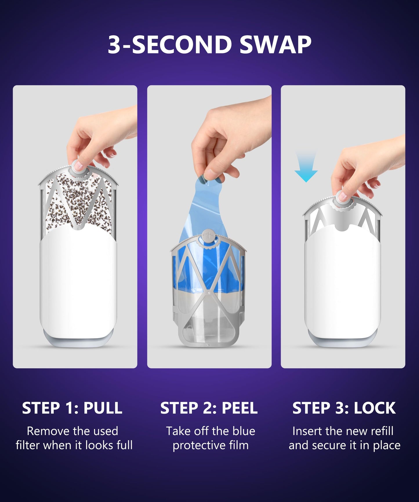 Accecraft 10 Pack Refill Cartridges, 2025 Upgraded High-Stick Refills, Compatible with Indoor Light M364 & Max, Easy to Replace