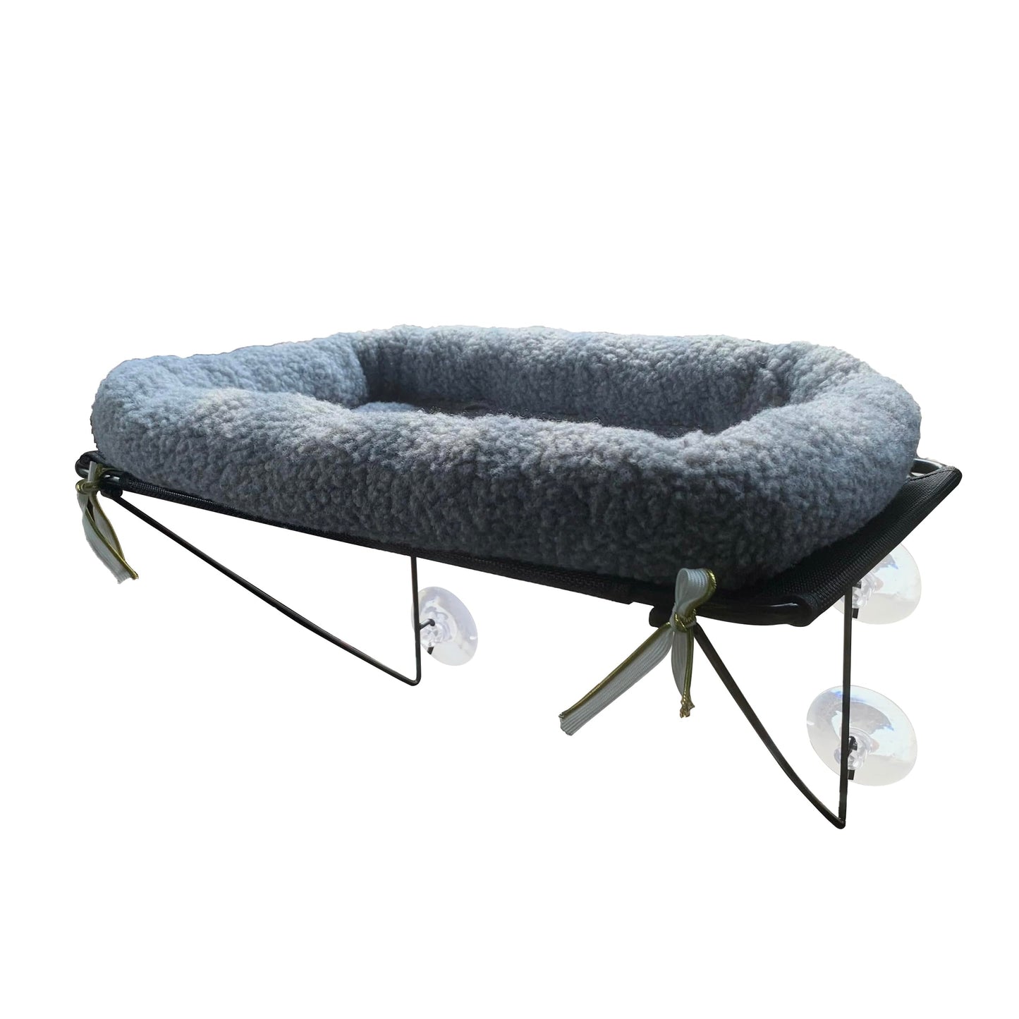 EvolutionUSA Cat Window Perch, Durable Feline Bed, Comfy Perch for 360 Views, Durable Elevated Pet Lounger, Ideal Cat Window Hammock for Large Cats, Heavy Duty, Large Size 24.4x12.6 in