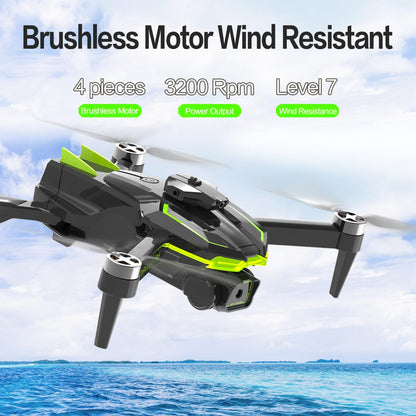 HONIVON Drone with Camera 1080P HD for Beginners, Brushless Motor Drone with 45 Mins Long Flight Time Altitude Hold Obstacle Avoidance RC Quadcopter Toys Gifts For Kids Adults, Green