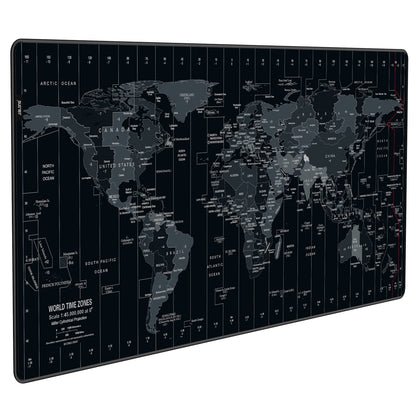 JIALONG Large Gaming Mouse Pad Desk Mat Extended Mousepad with Non-Slip Keyboard Pad for Laptop, Computer and PC - 35.4 x 15.7 inches Black World Map