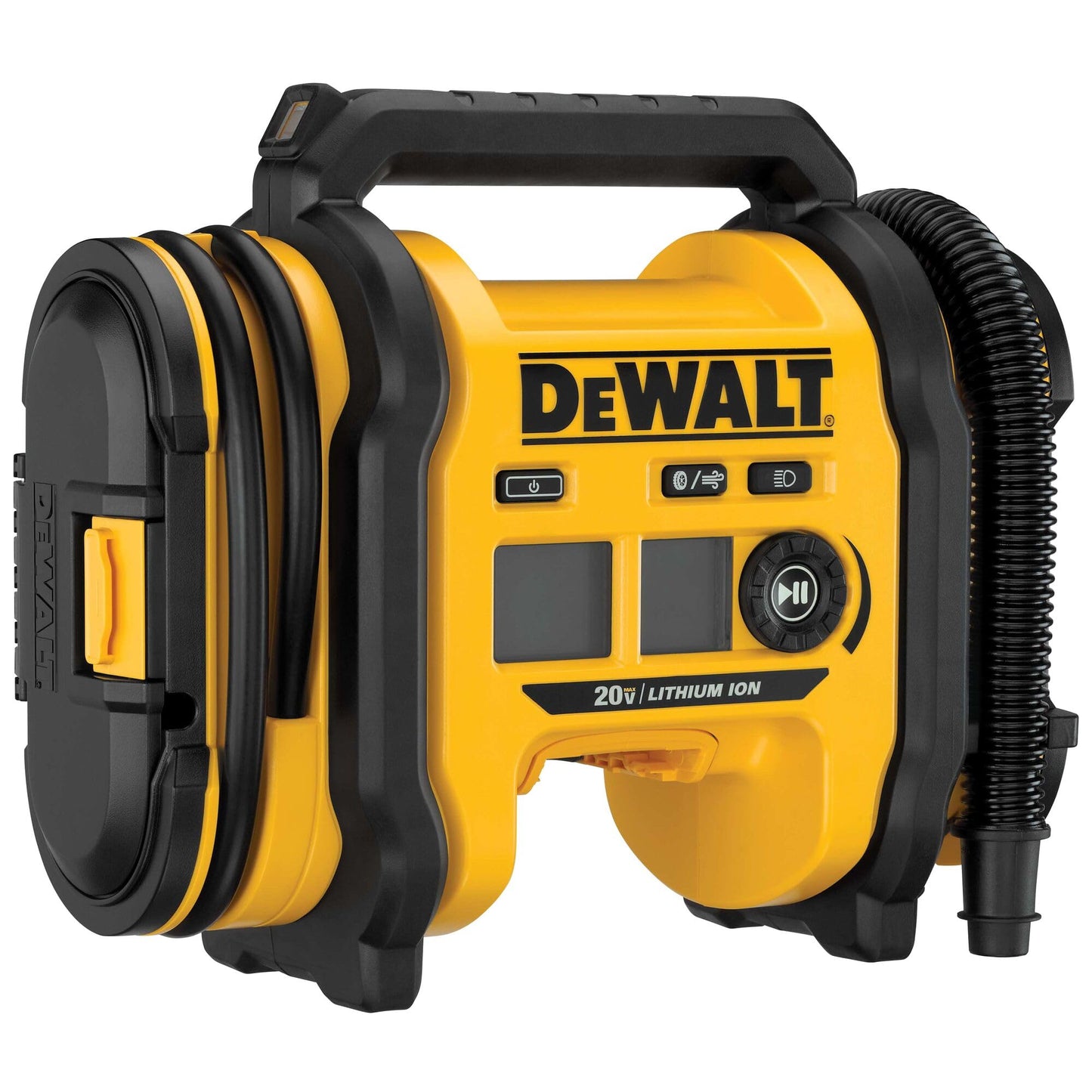 DEWALT Tire Inflator Portable Air Compressor 20V MAX, Air Pump with Automatic Shut Off, LED Light, Tool Only (DCC020IB)