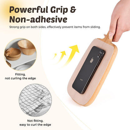 Glotoch Shelf Liner 17.5x360, Non Adhesive Cabinet, Drawer Liner for Refrigerator, Kitchen, Waterproof and Durable Fridge Table Place Mats for Cupboard, Clear