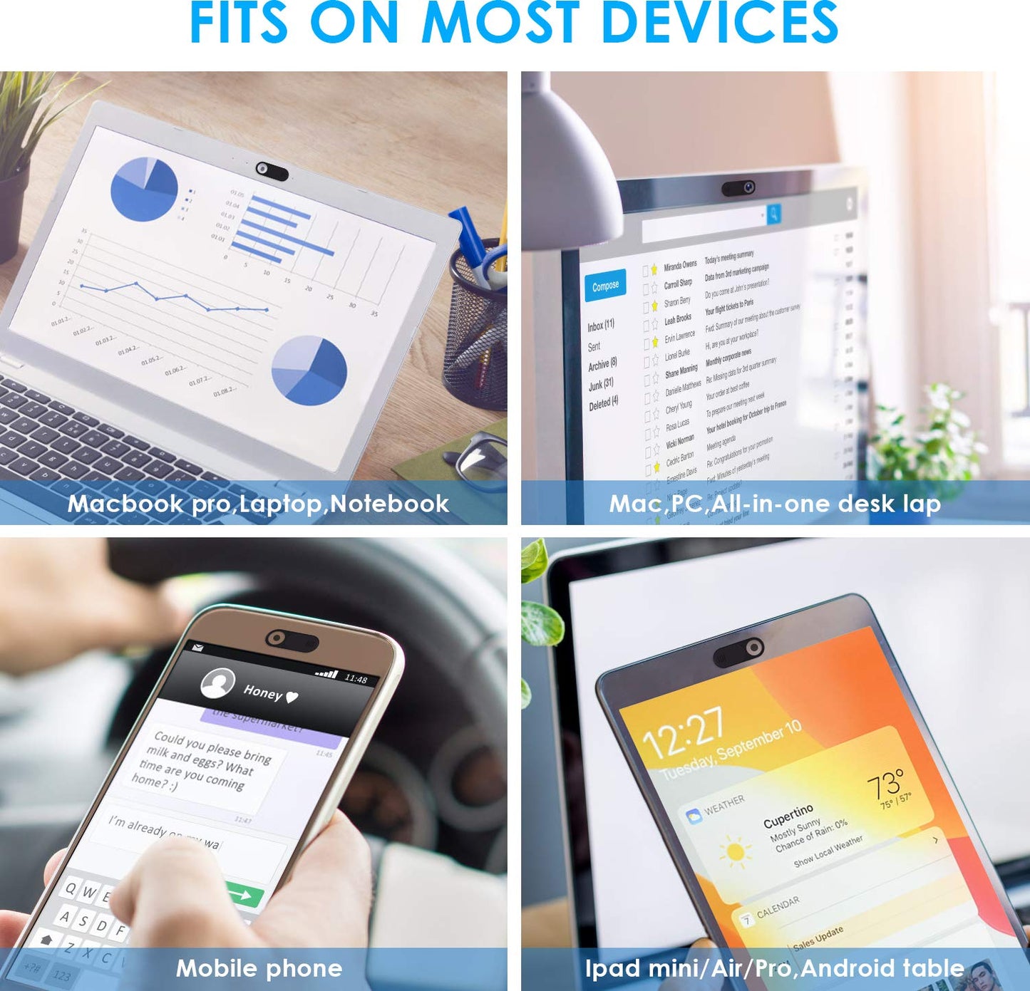 Laptop Camera Cover Slide, 0.028 Inch Ultra Thin Laptop Camera Cover Blocker, Laptop Accessories for iPhone MacBook Laptop, Desktop, PC, Tablet, Protect Your Visual Privacy Security (Pink-3 Pack)