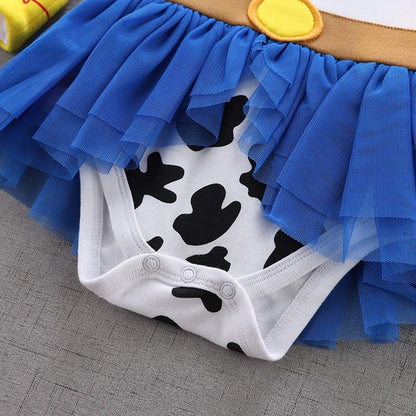 HIHCBF Baby Girls Christmas Halloween Jessie Costume Cowgirl Princess Birthday Bodysuit Romper Tutu Dress w/Headband