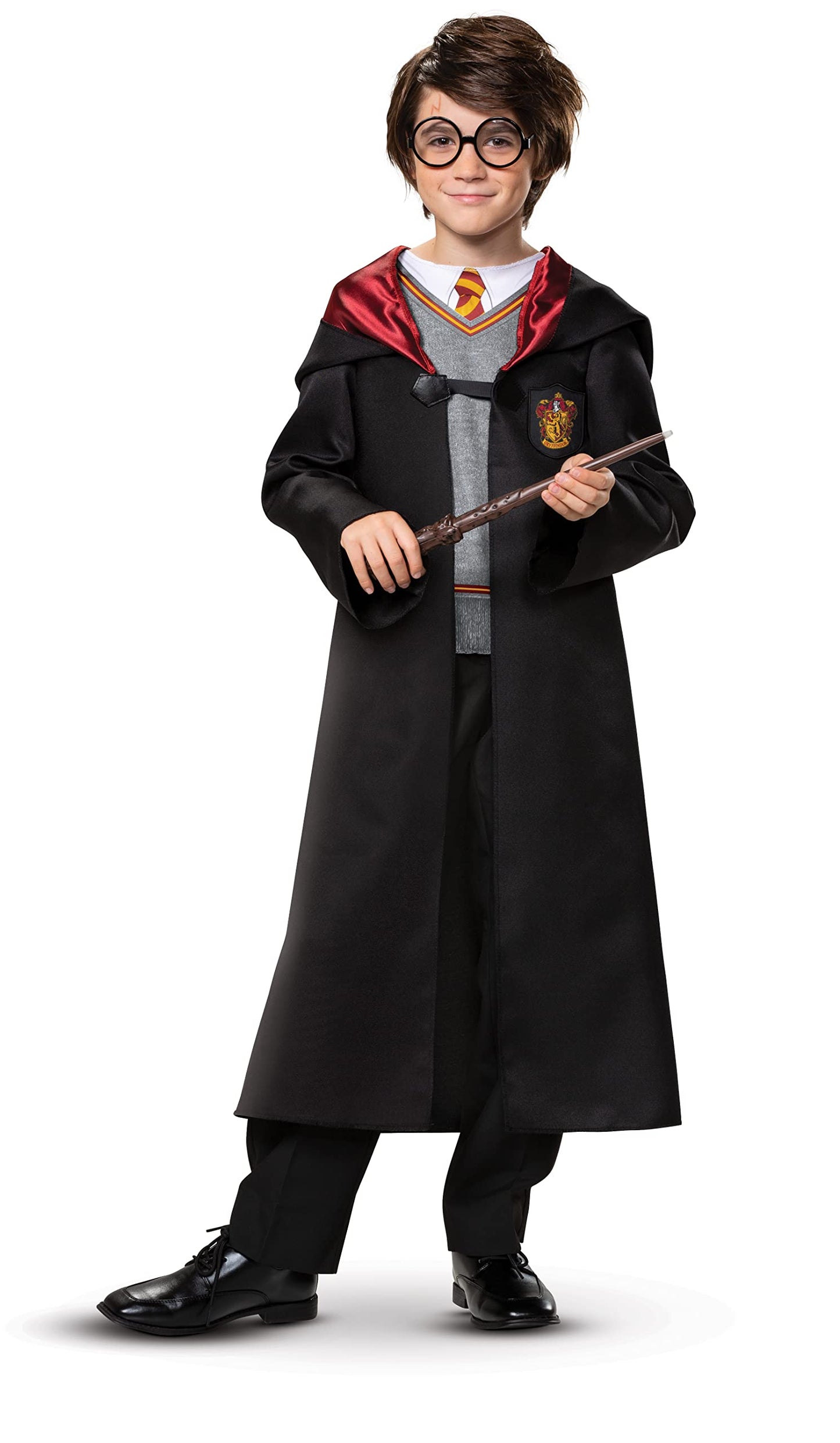 Harry Potter Costume for Kids, Classic Boys Outfit, Children Size Large (10-12) Black & Red