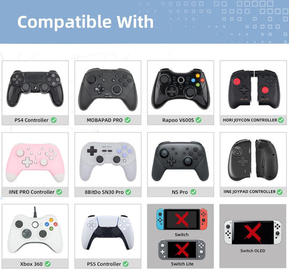 GeekShare Skull Thumb Grip Caps for PS5 Controller, Thumbsticks Cover Set Compatible with Switch Pro Controller and PS4/PS5, 2 Pairs / 4 Pcs (Black & Red)