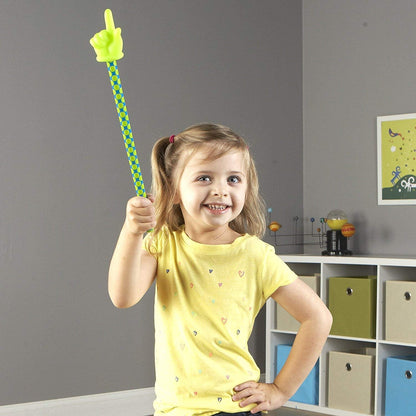 Learning Resources Patterned Hand Pointers - 3 Pieces, Ages 3+ Classroom Pointer for Kids, Reading Pointers for Kids, Homeschool and Classroom Supplies