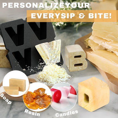 Customized Letter B Ice Cube Mold -Letter Silicone Ice Mold for Custom Ice Cube Mold and Baking Chocolate, Ice Cube Molds for Cocktails & Whiskey for Thanksgiving and Halloween