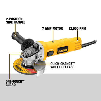 DEWALT Angle Grinder, One-Touch Guard, 4-1/2 -Inch (DWE4011)