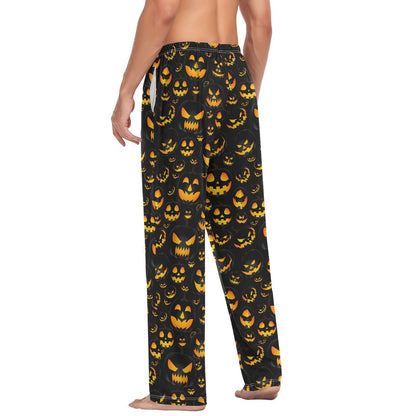 Halloween Pumpkin Men's Pajama Pants Sleepwear Lounge Pj Bottoms