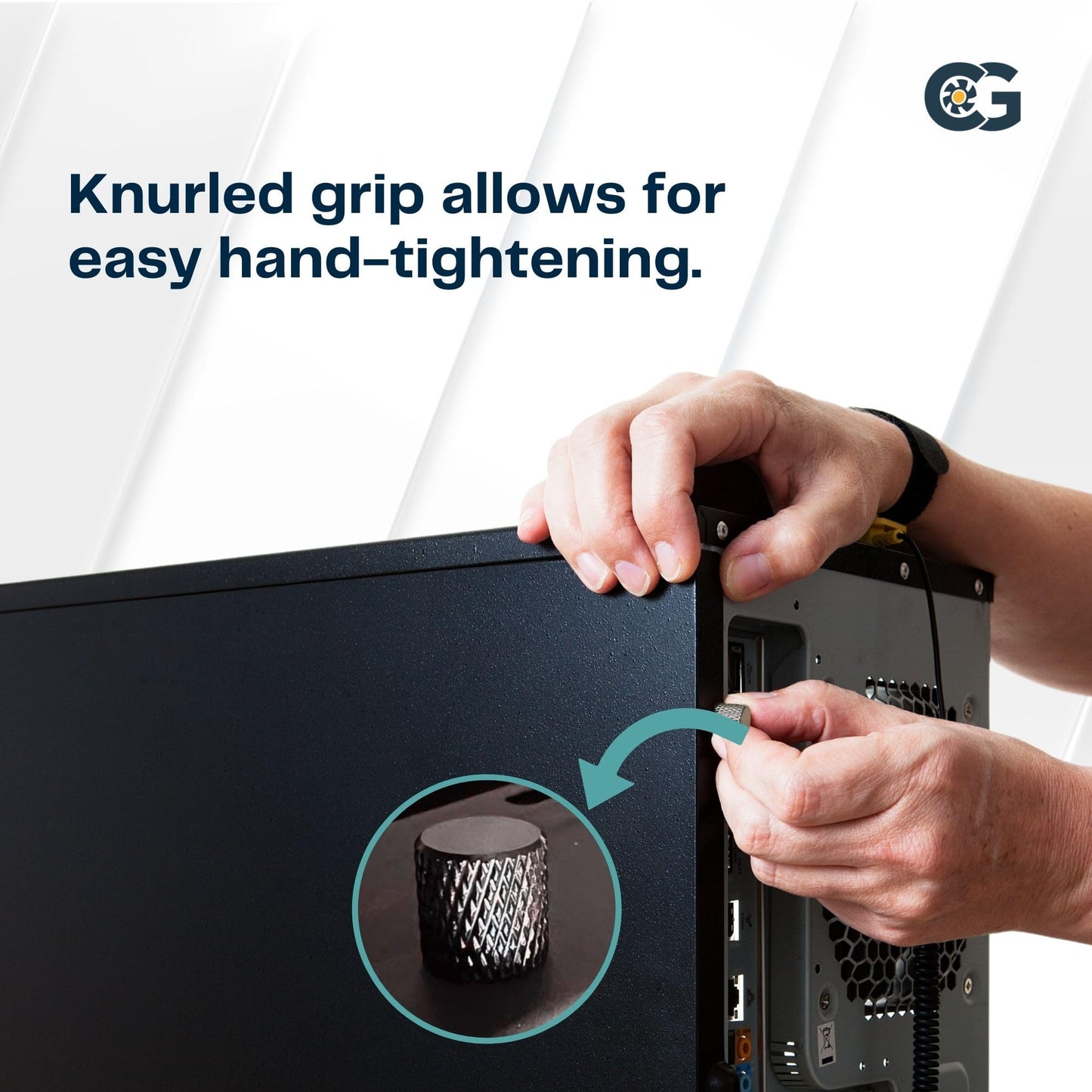 10 x Black Anodized Alumium Computer Case Thumbscrews (6-32 Thread) for Cover / Power Supply / PCI Slots / Hard Drives