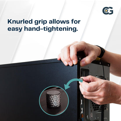 10 x Black Anodized Alumium Computer Case Thumbscrews (6-32 Thread) for Cover / Power Supply / PCI Slots / Hard Drives